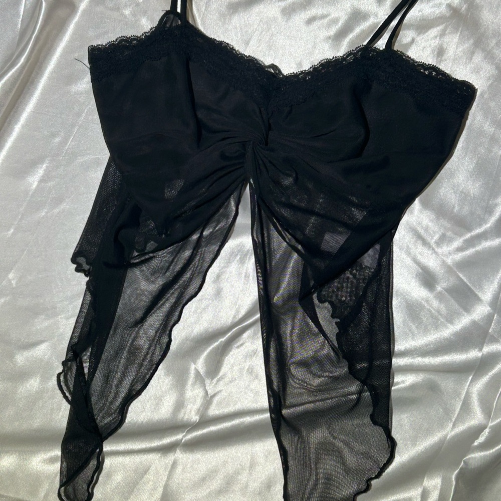 Papermoon Black Lace Crop Top
